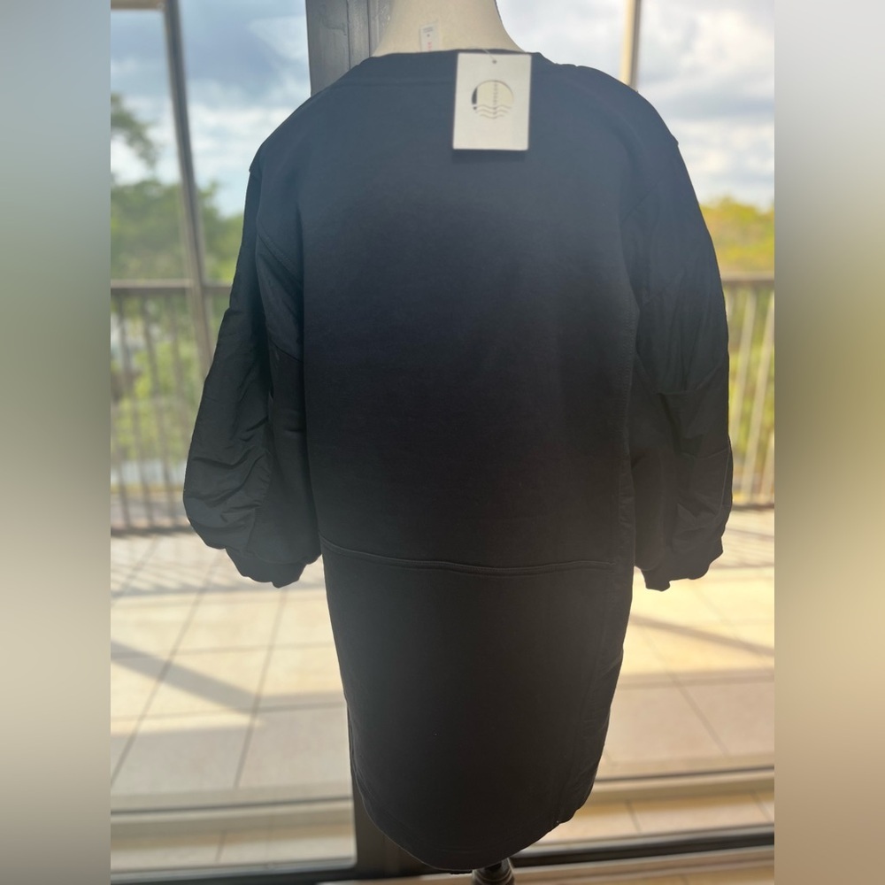 ANTHROPOLOGIE DAILY PRACTICE LONG SLEEVE RELAXED MINI DRESS BLACK SIZE M NWT - Picture 11 of 15